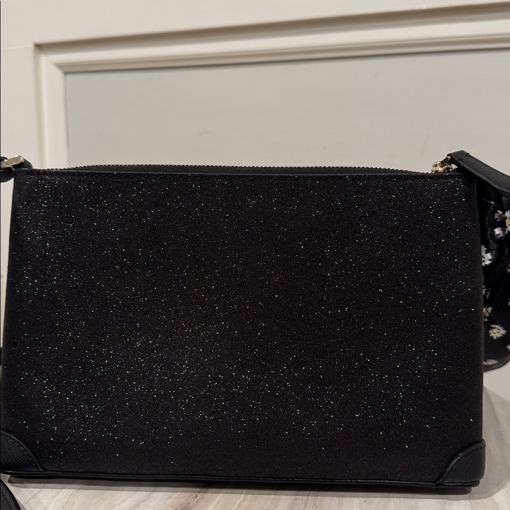 Kate Spade Bag Shimmy Glitter Black Sparkle Crossbody - Picture 6 of 17